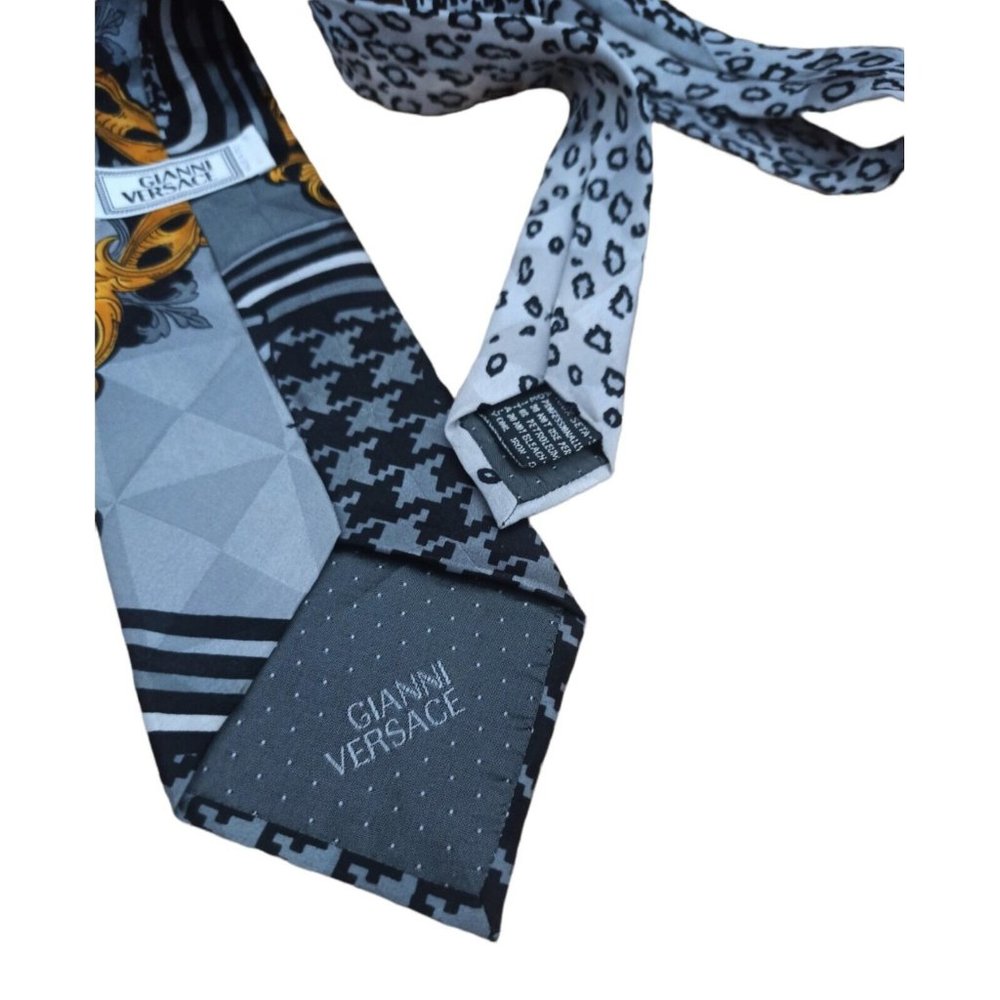 Gianni Versace Gray Multi Patterned With Medusa S… - image 8